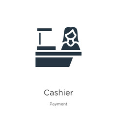 Cashier icon vector. Trendy flat cashier icon from payment collection isolated on white background. Vector illustration can be used for web and mobile graphic design, logo, eps10