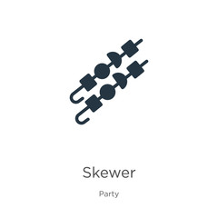 Skewer icon vector. Trendy flat skewer icon from party collection isolated on white background. Vector illustration can be used for web and mobile graphic design, logo, eps10