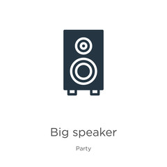 Big speaker icon vector. Trendy flat big speaker icon from party collection isolated on white background. Vector illustration can be used for web and mobile graphic design, logo, eps10