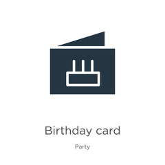 Birthday card icon vector. Trendy flat birthday card icon from party collection isolated on white background. Vector illustration can be used for web and mobile graphic design, logo, eps10