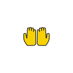 template design prayer hand icon