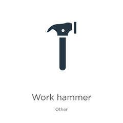 Work hammer icon vector. Trendy flat work hammer icon from other collection isolated on white background. Vector illustration can be used for web and mobile graphic design, logo, eps10