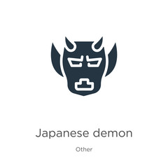 Japanese demon icon vector. Trendy flat japanese demon icon from other collection isolated on white background. Vector illustration can be used for web and mobile graphic design, logo, eps10