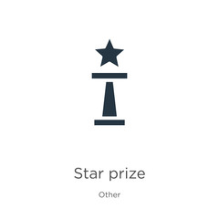 Star prize icon vector. Trendy flat star prize icon from other collection isolated on white background. Vector illustration can be used for web and mobile graphic design, logo, eps10