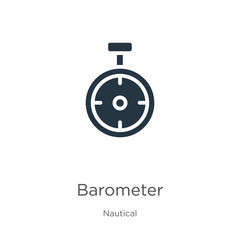 Barometer icon vector. Trendy flat barometer icon from nautical collection isolated on white background. Vector illustration can be used for web and mobile graphic design, logo, eps10