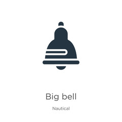 Big bell icon vector. Trendy flat big bell icon from nautical collection isolated on white background. Vector illustration can be used for web and mobile graphic design, logo, eps10