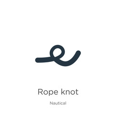 Rope knot icon vector. Trendy flat rope knot icon from nautical collection isolated on white background. Vector illustration can be used for web and mobile graphic design, logo, eps10