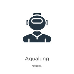 Aqualung icon vector. Trendy flat aqualung icon from nautical collection isolated on white background. Vector illustration can be used for web and mobile graphic design, logo, eps10