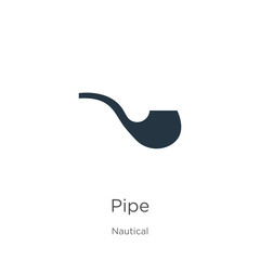 Pipe icon vector. Trendy flat pipe icon from nautical collection isolated on white background. Vector illustration can be used for web and mobile graphic design, logo, eps10