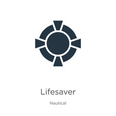 Lifesaver icon vector. Trendy flat lifesaver icon from nautical collection isolated on white background. Vector illustration can be used for web and mobile graphic design, logo, eps10