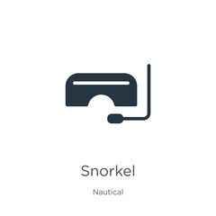 Snorkel icon vector. Trendy flat snorkel icon from nautical collection isolated on white background. Vector illustration can be used for web and mobile graphic design, logo, eps10