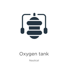Oxygen tank icon vector. Trendy flat oxygen tank icon from nautical collection isolated on white background. Vector illustration can be used for web and mobile graphic design, logo, eps10