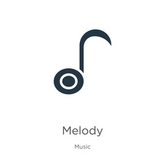 Obraz premium Melody icon vector. Trendy flat melody icon from music collection isolated on white background. Vector illustration can be used for web and mobile graphic design, logo, eps10