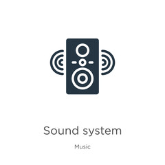 Sound system icon vector. Trendy flat sound system icon from music collection isolated on white background. Vector illustration can be used for web and mobile graphic design, logo, eps10