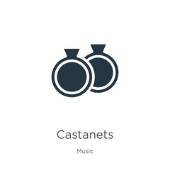 Castanets icon vector. Trendy flat castanets icon from music collection isolated on white background. Vector illustration can be used for web and mobile graphic design, logo, eps10