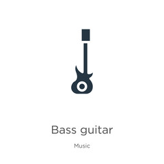 Bass guitar icon vector. Trendy flat bass guitar icon from music collection isolated on white background. Vector illustration can be used for web and mobile graphic design, logo, eps10