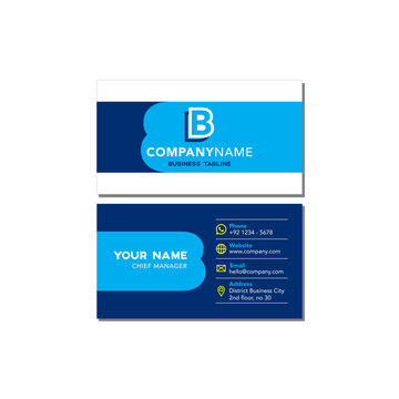 Modern business card template. Vector flat business card design.