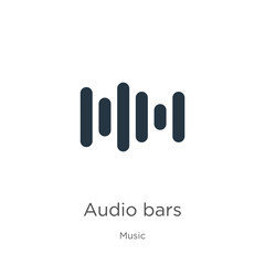 Audio bars icon vector. Trendy flat audio bars icon from music collection isolated on white background. Vector illustration can be used for web and mobile graphic design, logo, eps10