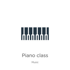 Piano class icon vector. Trendy flat piano class icon from music collection isolated on white background. Vector illustration can be used for web and mobile graphic design, logo, eps10