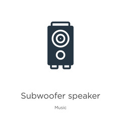 Subwoofer speaker icon vector. Trendy flat subwoofer speaker icon from music collection isolated on white background. Vector illustration can be used for web and mobile graphic design, logo, eps10
