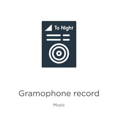 Gramophone record icon vector. Trendy flat gramophone record icon from music collection isolated on white background. Vector illustration can be used for web and mobile graphic design, logo, eps10