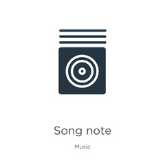 Song note icon vector. Trendy flat song note icon from music collection isolated on white background. Vector illustration can be used for web and mobile graphic design, logo, eps10