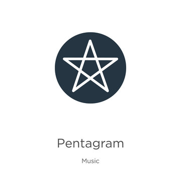 Pentagram icon vector. Trendy flat pentagram icon from music collection isolated on white background. Vector illustration can be used for web and mobile graphic design, logo, eps10