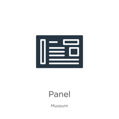 Panel icon vector. Trendy flat panel icon from museum collection isolated on white background. Vector illustration can be used for web and mobile graphic design, logo, eps10