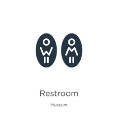Restroom icon vector. Trendy flat restroom icon from museum collection isolated on white background. Vector illustration can be used for web and mobile graphic design, logo, eps10