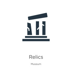 Relics icon vector. Trendy flat relics icon from museum collection isolated on white background. Vector illustration can be used for web and mobile graphic design, logo, eps10