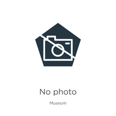 No photo icon vector. Trendy flat no photo icon from museum collection isolated on white background. Vector illustration can be used for web and mobile graphic design, logo, eps10