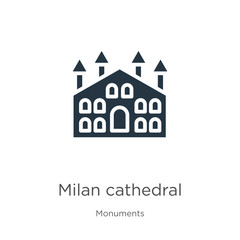 Milan cathedral icon vector. Trendy flat milan cathedral icon from monuments collection isolated on white background. Vector illustration can be used for web and mobile graphic design, logo, eps10