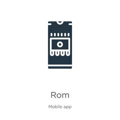Rom icon vector. Trendy flat rom icon from mobile app collection isolated on white background. Vector illustration can be used for web and mobile graphic design, logo, eps10