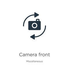 Camera front icon vector. Trendy flat camera front icon from miscellaneous collection isolated on white background. Vector illustration can be used for web and mobile graphic design, logo, eps10