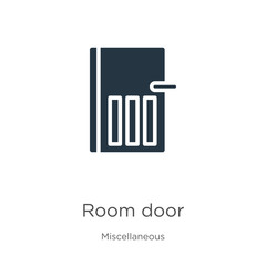 Room door icon vector. Trendy flat room door icon from miscellaneous collection isolated on white background. Vector illustration can be used for web and mobile graphic design, logo, eps10