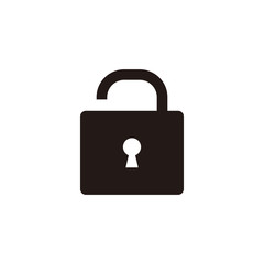 Simple unlock flat icon design vector