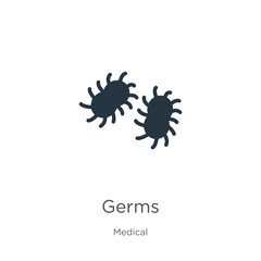 Germs icon vector. Trendy flat germs icon from medical collection isolated on white background. Vector illustration can be used for web and mobile graphic design, logo, eps10
