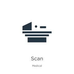 Scan icon vector. Trendy flat scan icon from medical collection isolated on white background. Vector illustration can be used for web and mobile graphic design, logo, eps10