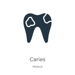 Caries icon vector. Trendy flat caries icon from medical collection isolated on white background. Vector illustration can be used for web and mobile graphic design, logo, eps10