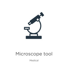 Microscope tool icon vector. Trendy flat microscope tool icon from medical collection isolated on white background. Vector illustration can be used for web and mobile graphic design, logo, eps10