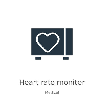 Heart rate monitor icon vector. Trendy flat heart rate monitor icon from medical collection isolated on white background. Vector illustration can be used for web and mobile graphic design, logo, eps10