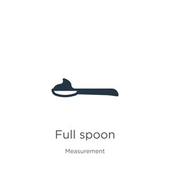 Full spoon icon vector. Trendy flat full spoon icon from measurement collection isolated on white background. Vector illustration can be used for web and mobile graphic design, logo, eps10