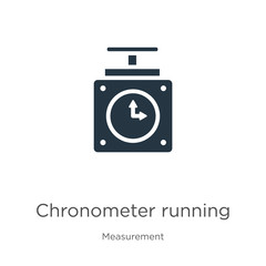 Chronometer running icon vector. Trendy flat chronometer running icon from measurement collection isolated on white background. Vector illustration can be used for web and mobile graphic design, logo,