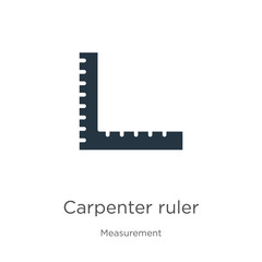 Carpenter ruler icon vector. Trendy flat carpenter ruler icon from measurement collection isolated on white background. Vector illustration can be used for web and mobile graphic design, logo, eps10