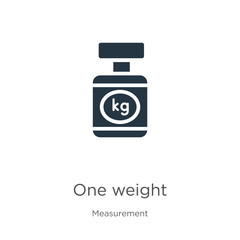 One weight icon vector. Trendy flat one weight icon from measurement collection isolated on white background. Vector illustration can be used for web and mobile graphic design, logo, eps10