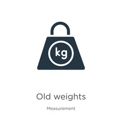 Old weights icon vector. Trendy flat old weights icon from measurement collection isolated on white background. Vector illustration can be used for web and mobile graphic design, logo, eps10