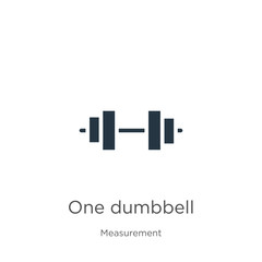 One dumbbell icon vector. Trendy flat one dumbbell icon from measurement collection isolated on white background. Vector illustration can be used for web and mobile graphic design, logo, eps10