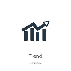 Trend icon vector. Trendy flat trend icon from marketing collection isolated on white background. Vector illustration can be used for web and mobile graphic design, logo, eps10