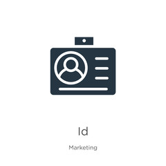 Id icon vector. Trendy flat id icon from marketing collection isolated on white background. Vector illustration can be used for web and mobile graphic design, logo, eps10