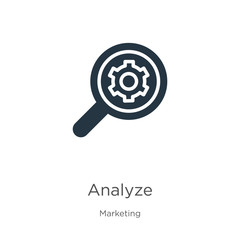 Analyze icon vector. Trendy flat analyze icon from marketing collection isolated on white background. Vector illustration can be used for web and mobile graphic design, logo, eps10